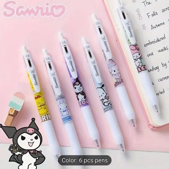 Sanrio Characters Gel Pen Set of Six New in package - Picture 6 of 7
